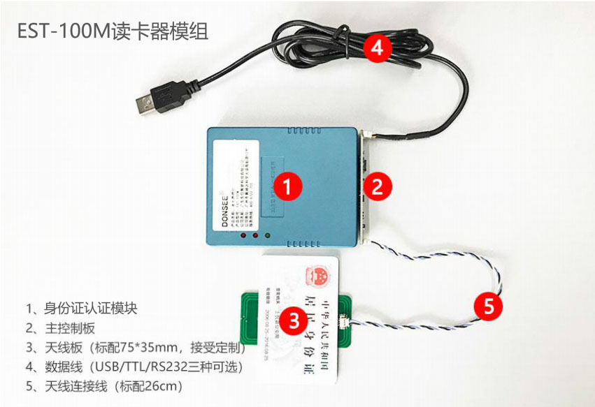 廣東東信智能科技有限公司EST-100M第三代身份證讀卡器大模組 廣東東信智能科技有限公司EST-100M第三代身份證讀卡器大模組